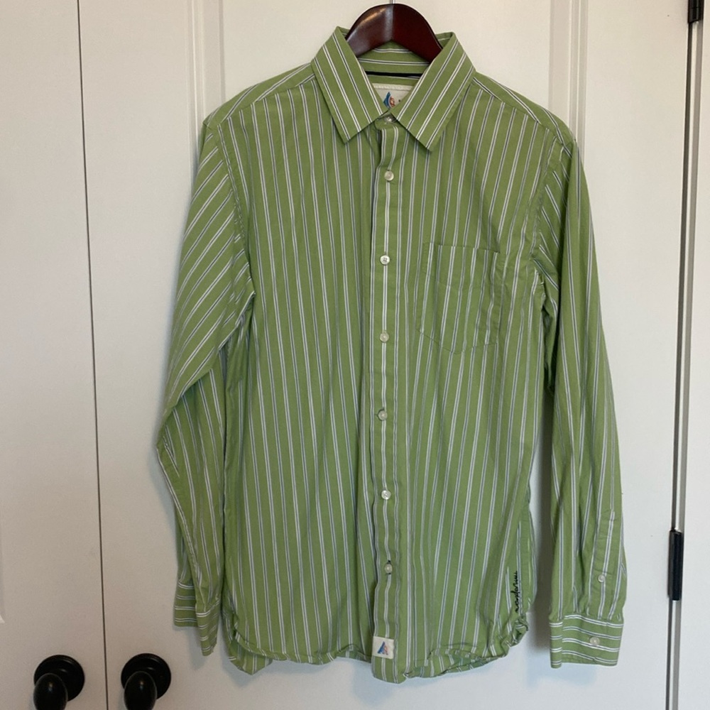 Wonderwall Green Men's Surf Utility Button‎ Down Shirt